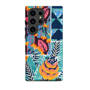 Suggestions Pour étoffes et Tapis - E. A. Séguy Phone Case Samsung Galaxy S24 Ultra / Matte Vibrant Patchwork Phone Case Bold Floral