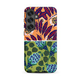 Suggestions Pour étoffes et Tapis - E.a. Séguy Phone Case Samsung Galaxy S25 Plus / Matte Vibrant Two-tone Phone Case Bold Orange Green