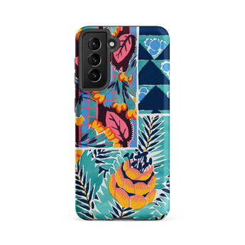 Suggestions Pour étoffes et Tapis - E. A. Séguy Samsung Case, Galaxy S21 Fe / Matte, Vibrant Multi-patterned Smartphone Case Camera Cutout