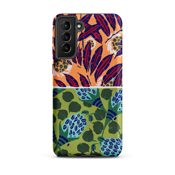 Suggestions Pour étoffes et Tapis - E.a. Séguy Samsung Case, Galaxy S21 Plus / Matte, Smartphone Case Two Distinct Floral Patterns