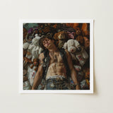 Suite Dreams - Trashy Queercore Punk Art Print / Canvas Framed Man Black Leather Vest Denim Gay, Prints