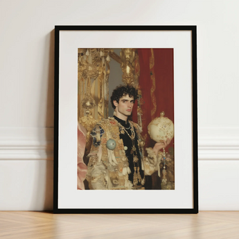 Suleiman - Gay Ottoman Sultan Art Print / Canvas, 12x16’’ / 31x41cm / Black Frame / Matboard, Posters Prints & Visual Artwork, Toby Leon
