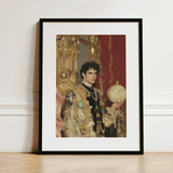 Suleiman - Gay Ottoman Sultan Art Print / Canvas Black-framed Portrait Man Ornate Gold-embellished Attire Intricately, Gilded Dream Prints
