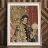 Suleiman - Gay Ottoman Sultan Art Print / Canvas Framed Portrait Man Ornate Gold-embellished Attire Intricately Decorated, Gilded Dream