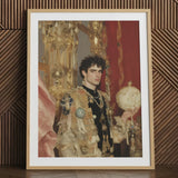 Suleiman - Gay Ottoman Sultan Art Print / Canvas Framed Portrait Man Ornate Gold-embellished Attire Intricately Decorated, Gilded Dream