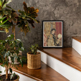 Suleiman - Gay Ottoman Sultan Art Print / Canvas Framed Portrait Painting Textured Wall Surrounded Potted Plants, Gilded Dream Prints