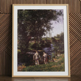 Summer - Stampa artistica su tela di Károly Ferenczy, 24x32’’ / 61x81cm / Cornice naturale / Passe-partout, Poster, stampe e arte visiva, Toby Leon