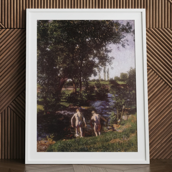 Summer - Stampa artistica su tela di Károly Ferenczy, 24x32’’ / 61x81cm / Cornice bianca / Passe-partout, Poster, stampe e arte visiva, Toby Leon