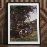 Summer - Károly Ferenczy Art Print / Canvas Black Framed Artwork White Ferenczy’s Unfolds, Nagybánya Plein Air Techniques, Embraced Prints