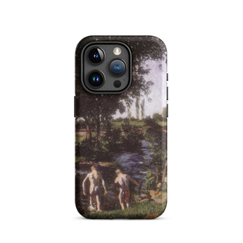 Summer - Karoly Ferenczy Iphone Case, 15 Pro / Matte, Iphone Phone Case Landscape Painting Two Figures River