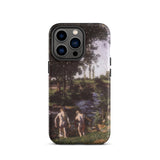 Summer - Karoly Ferenczy Phone Case Iphone 13 Pro / Matte Iphone Nature-themed Case Two Figures Stream Ferenczy Summer, Nagybánya Colony