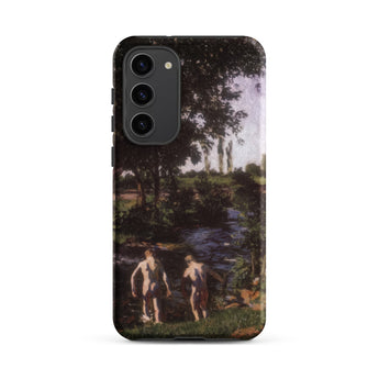 Summer - Karoly Ferenczy Phone Case Samsung Galaxy S23 Plus / Matte Black Phone Case Reproduction Impressionist Painting Two Nude Ferenczy