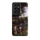 Summer - Karoly Ferenczy Samsung Case, Galaxy S21 Ultra / Matte, Phone Case Landscape Painting Figures River