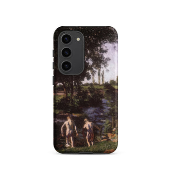 Summer - Karoly Ferenczy Samsung Case, Galaxy S23 / Matte, Smartphone Case Classical Painting Two Figures River