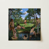 Summer Scene - Jean Frederic Bazille Art Print / Canvas, Jean Frederic Bazille, Bazille Art Print, Ochre Trunks Clinging