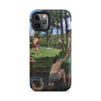 Summer Scene - Jean Frederic Bazille Phone Case Iphone 11 Pro / Matte Iphone Case Painted Scene People River Bazille’s Summer Scene, Jean