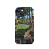 Summer Scene - Jean Frederic Bazille Phone Case Iphone 14 / Matte Iphone Case Painting People River Bazille’s Summer Scene, Jean Frederic
