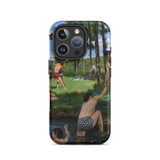 Summer Scene - Jean Frederic Bazille Phone Case Iphone 16 Pro / Matte Iphone Case Painted Scene People River Bazille’s Summer Scene, Jean