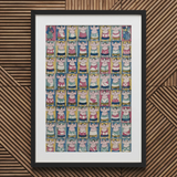 Sumo Wrestlers - Utagawa Yoshikazu Art Print / Canvas, 20x30’’ / 51x76cm / Black Frame / Matboard, Posters Prints & Visual Artwork, Toby