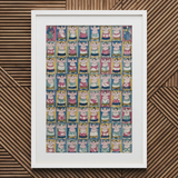 Sumo Wrestlers - Utagawa Yoshikazu Art Print / Canvas, 20x30’’ / 51x76cm / White Frame / Matboard, Posters Prints & Visual Artwork, Toby