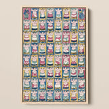 Sumo Wrestlers - Utagawa Yoshikazu Art Print / Canvas, 12x18’’ / 31x46cm / Natural Frame, Posters Prints & Visual Artwork, Toby Leon