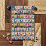 Sumo Wrestlers - Utagawa Yoshikazu Art Print / Canvas Rectangular Puzzle Vibrant Grid Illustrated Sumo Wrestlers Colorful Utagawa Yoshikazu