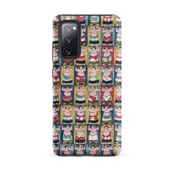 Sumo Wrestlers - Utagawa Yoshikazu Edo Art Phone Case, Samsung Galaxy S20 Fe / Matte, Mobile Cases, Toby Leon