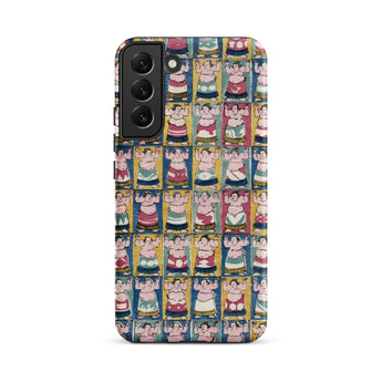 Sumo Wrestlers - Utagawa Yoshikazu Edo Art Phone Case Samsung Galaxy S22 Plus / Matte Vibrant Colorful Phone Case Pattern Cartoon Sumo