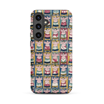 Sumo Wrestlers - Utagawa Yoshikazu Edo Art Phone Case Samsung Galaxy S24 Plus / Matte Vibrant Phone Case Pattern Cartoon Sumo Wrestlers