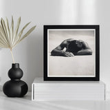Sunbaker - Max Dupain Art Print / Canvas Black Framed White Photograph Man Head Arms Fingers Brushing Pale, Quartz, Grains, Gelatin Silver,