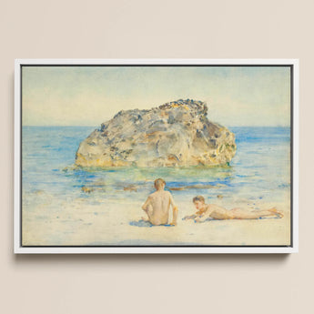 The Sunbathers - Henry Scott Tuke Fine Art Print / Canvas, 18x12’’ / 46x31cm / White Frame, Posters Prints & Visual Artwork, Toby Leon