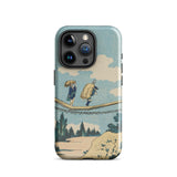 The Suspension Bridge - Katsushika Hokusai Iphone Case, 15 Pro / Gloss, Mobile Phone Cases, Toby Leon