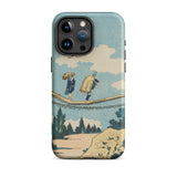 The Suspension Bridge - Katsushika Hokusai Iphone Case, 15 Pro Max / Matte, Mobile Phone Cases, Toby Leon