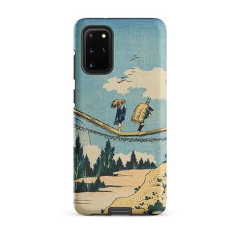 Suspension Bridge - Katsushika Hokusai Phone Case Samsung Galaxy S20 Plus / Matte Phone Case Vintage-style Illustration Two Figures