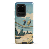 Suspension Bridge - Katsushika Hokusai Phone Case, Samsung Galaxy S20 Ultra / Gloss, Mobile Cases, Toby Leon