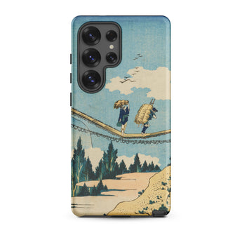Suspension Bridge - Katsushika Hokusai Phone Case, Samsung Galaxy S25 Ultra / Matte, Mobile Cases, Toby Leon