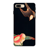 Swallow & Camellia - Ito Jakuchu Iphone Case, 8 Plus / Matte, Iphone Case Artistic Design Two Birds Flight Dark