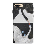 The Swan no 1 - Hilma Af Klint Phone Case Iphone 8 Plus / Matte Phone Case Swan Design Hilma Klint, Birds she Unveils, Unveils Polarity