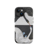 The Swan no 1 - Hilma Af Klint Phone Case Iphone 15 / Matte Swan-themed Phone Case Hilma Klint, Birds she Unveils, Unveils Polarity