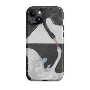 The Swan no 1 - Hilma Af Klint Phone Case Iphone 15 Plus / Matte Swan-themed Iphone Case Hilma Klint, Birds she Unveils, Unveils Polarity