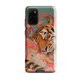 Sweet Dreams - Bengal Tiger Surrealism Phone Case Samsung Galaxy S20 Plus / Gloss Vibrant Phone Case Tiger Orange Black Stripes Colorful