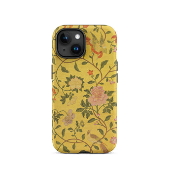 Sweet Summer - Painted Chinese Silk Phone Case Iphone 15 / Matte Floral Patterned Phone Case Sweet Summer, Iphone
