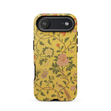 Sweet Summer - Painted Chinese Silk Phone Case Iphone 17 Air / Matte Yellow Floral Phone Case Intricate Design Textured Surface Sweet