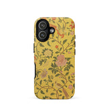 Sweet Summer - Painted Chinese Silk Phone Case Iphone 17 / Matte Yellow Floral Phone Case Intricate Design Textured Surface Sweet Summer,