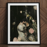 Sweet Surrender - Stampa artistica neo-romantica gay, 24x32’’ / 61x81cm / Cornice nera / Passe-partout, Poster, stampe e arte visiva, Toby Leon