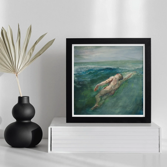 Swimmer - John La Farge Art Print / Canvas, Enters La Farge’s, Farge’s Picture Plane, Picture Plane Diagonally, Flesh-toned Form Cutting,