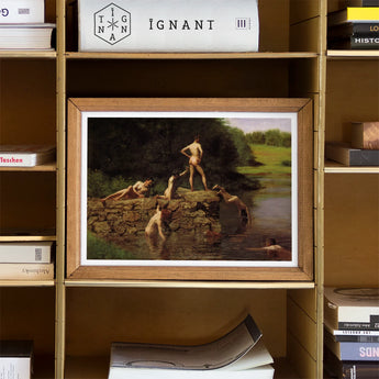 Swimming Hole - Thomas Eakins Art Print / Canvas Framed Painting Swimmers Summer Day, Captures, Robust Masculinity Prints