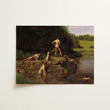 Swimming Hole - Thomas Eakins Art Print / Canvas Framed Reproduction Classical Painting Group Jean-léon Gérôme Stone Thomas Eakins,