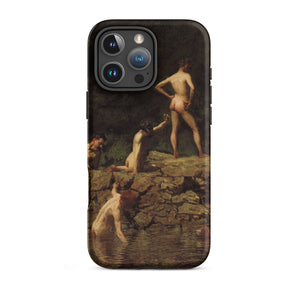 Swimming Hole - Thomas Eakins Phone Case Iphone 16 Pro Max / Matte Artistic Phone Case Thomas Eakins’ Provocative Masterpiece, Eakins Nude