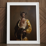 Swish Pricks - Gay Matador Fashionista Kunstdruck / Leinwand, 24x32’’ / 61x81cm / Weißer Rahmen / Passepartout, Poster Drucke & visuelle Kunstwerke,